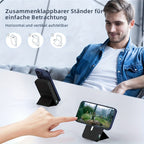 Batería Magnética, Cargador Inalámbrico Portátil Magnético Plegable de 10000Mah con Soporte y USB-C (Laterales), Exclusivo para iPhone 15/15 Plus/15 Pro/15 Pro Max, para iPhone 14/13 Serie
