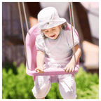Colgacama tipo cubo para niños con cinturón de seguridad y cuerdas ajustables, asiento con respaldo alto y protección lateral, polipropileno duradero resistente a las condiciones climáticas y radiación UV, colgacama fácil de limpiar para el jardín, terraz