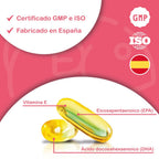 Omega 3 Aceite de Pescado 240 Cápsulas - 1000mg con EPA y DHA - Suministro para 4 Meses