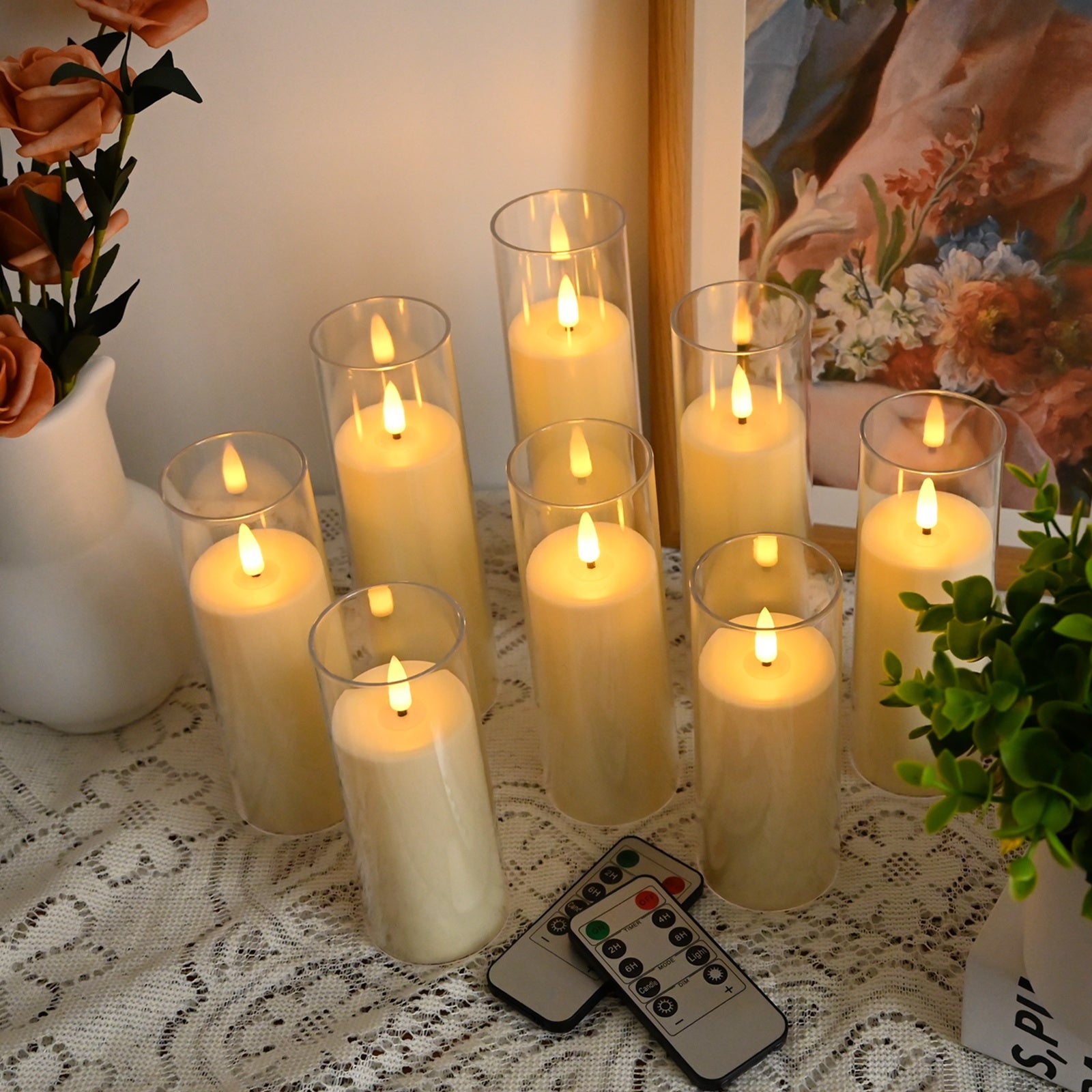 Velas LED sin llama | Boda Navidad hogar y centro de mesa