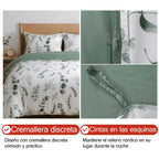 H HANSEL HOME Juego de Funda Nórdica Microfibra Transpirable – Set de Ropa de Cama con Funda de Edredón y Fundas de Almohada – Conjunto 2/3 Piezas para Dormitorio