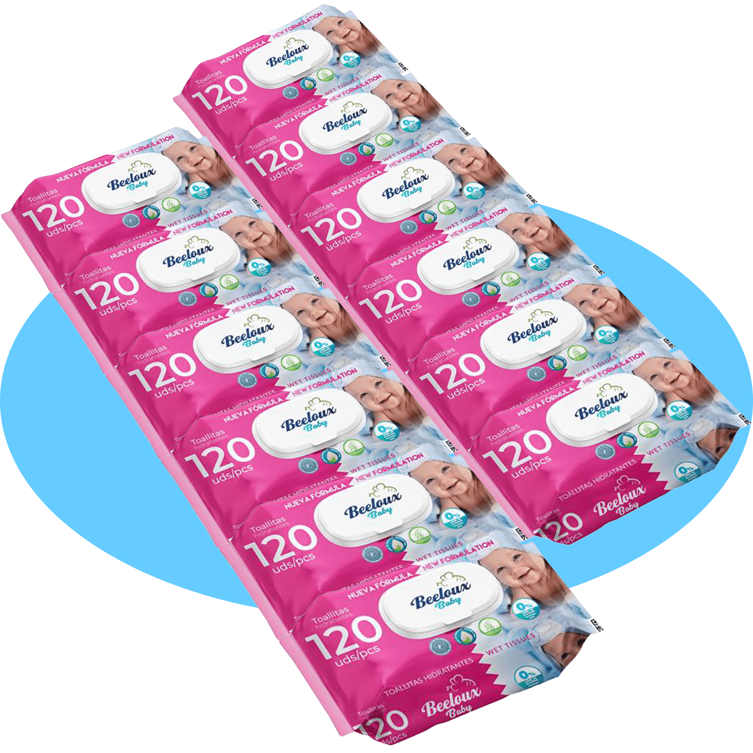 Toallitas Húmedas, Cuidado e Hidratación Profunda, Fibras Ultrasuaves ideales para Piel Sensible, Perfume Fresco, Packs de 3/6/9/12 Unidades, 360/720/1080/1440 Toallitas - Bestline