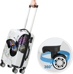Monzana® Completo Set de 3 Maletas de Viaje Butterfly 42L 66L 98L Valijas Equipaje Mango Telescópico 4 Ruedas 360°