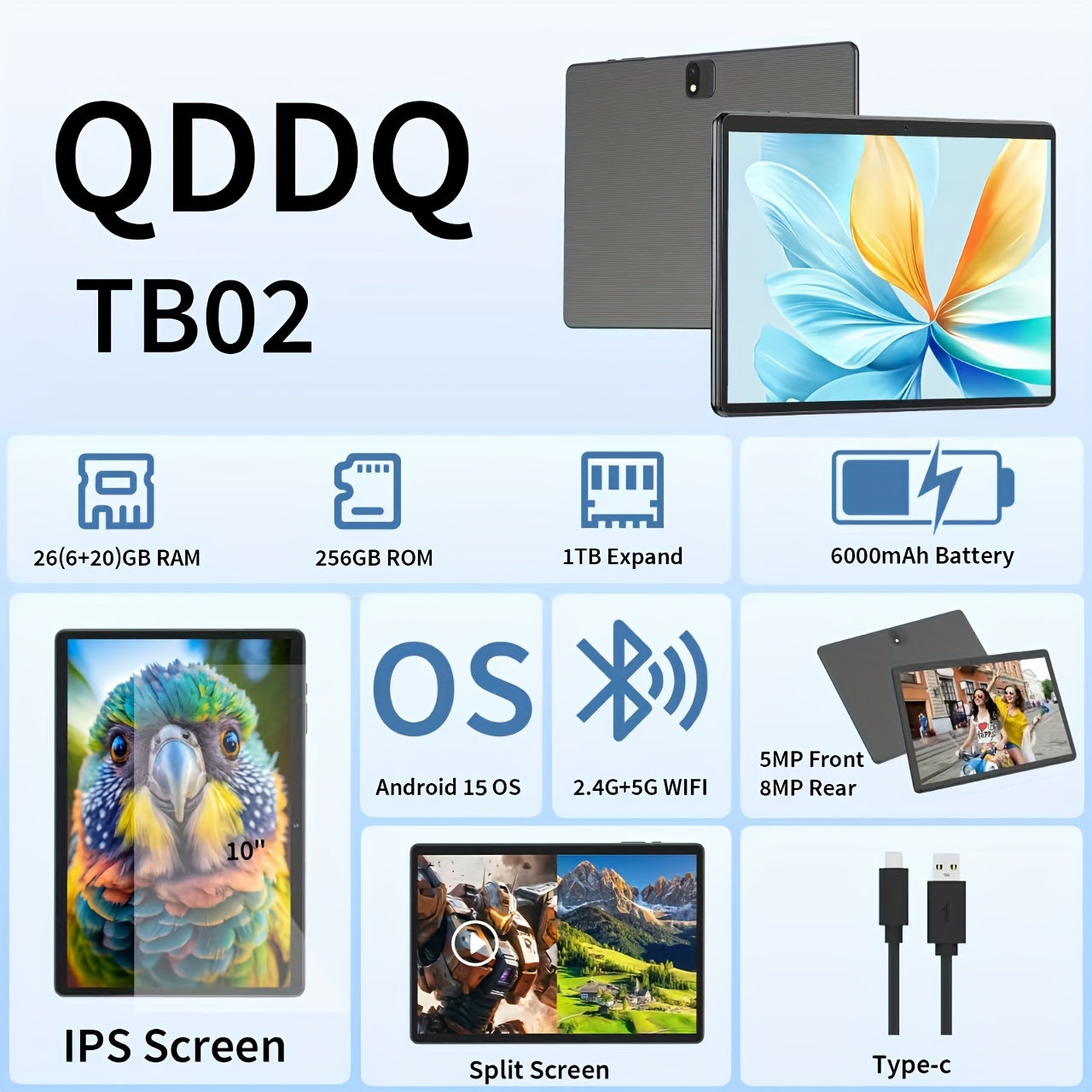 Tablet Android de 10.1 pulgadas para estudio trabajo y entretenimiento | Inalámbrico