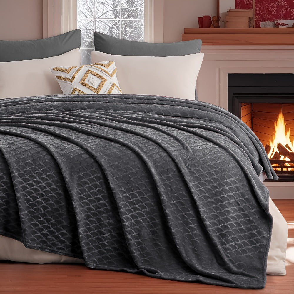 1 manta suave esencial para todas las estaciones - Manta ligera con estampado floral, manta de franela lavable a máquina para cama, sofá, coche y uso en exteriores - Múltiples colores para elegir, regalo acogedor