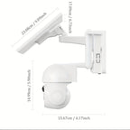 Cámara de seguridad exterior XIAOVV P6, sistema de vigilancia sin varillas WiFi con visión nocturna HD 1080P, audio bidireccional, alertas de detección de movimiento, panel solar, adecuada para CCTV empresarial, con aplicación y montaje en pared