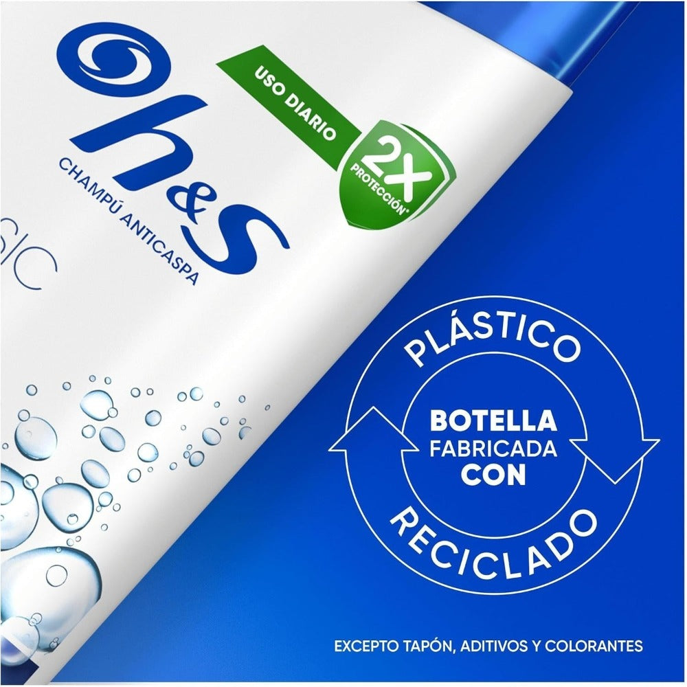 Pack Champús H&S Anticaspa HS (400ml)x2 – Protección Eficaz Contra la Caspa, Dermatológicamente Testado, Clínicamente Probado, Cuida tu Cabello y Cuero Cabelludo