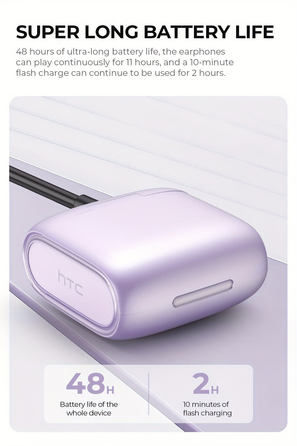 Auriculares Bluetooth | Auriculares inalámbricos de traducción con IA HTC NE23, compatibles con traducción en tiempo real entre 135 idiomas, con