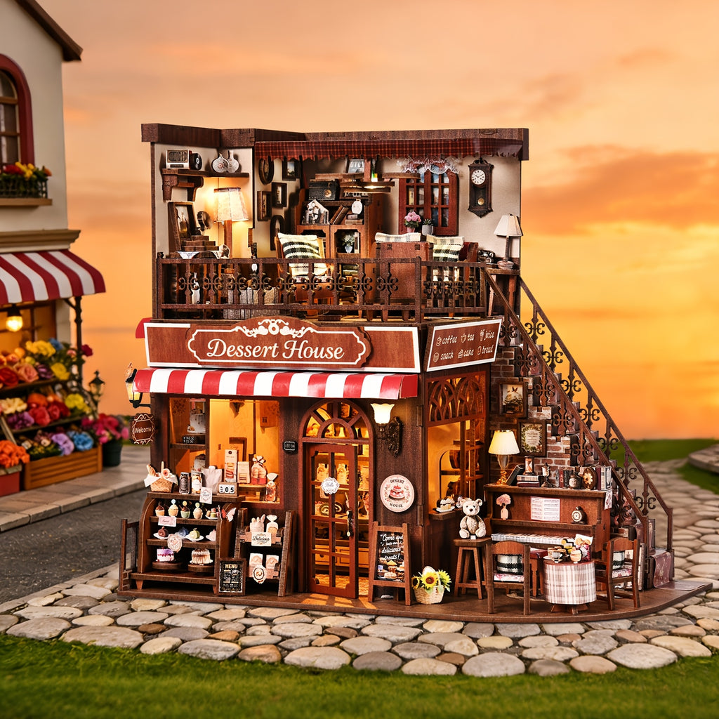 Rompecabezas 3D, Casa de Muñecas DIY, Rincón de Libros de Madera 3D, Kit de Miniatura de Rincón de Libros, Casa Adorno de Muñeca, Hecho a Mano y Ensamblado, Mini Casa, Decoración de Estantería, Regalo de San Valentín, Regalo de Halloween, Regalo de Navida