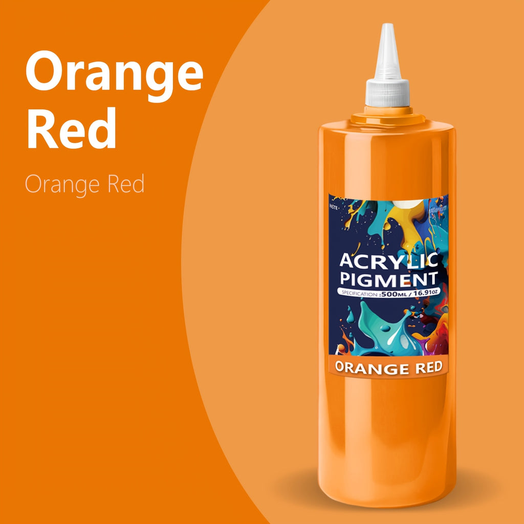 Set de Pintura Acrílica de 12 Colores | Botella con Boquilla de 500ml/16.91oz, Pintura Acrílica para Madera, Ropa, Cerámica, Tela | Pintura Profesional Hecha a Mano, Suministros para Pintura de Madera y Lienzo para Artistas, Adecuado para Aficionados a la