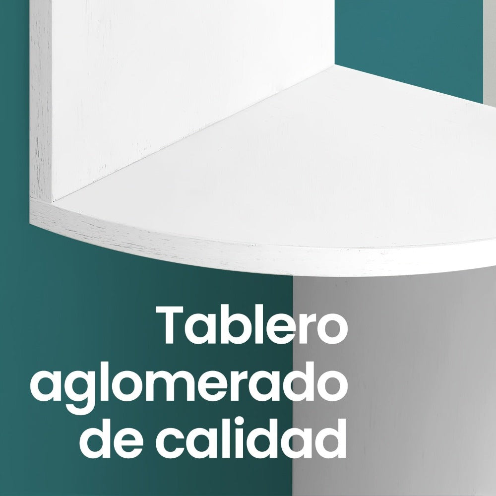 Estante esquinero de 5 niveles, estante de pared, estantería para esquinas, soporte para plantas, adecuado para dormitorio, sala de estar y baño, estantes esquineros