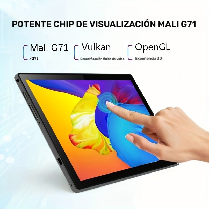 Tablet | CRELANDER Tablet PC Android 13 con pantalla táctil de 10.1 pulgadas 1280 X 800 IPS de alta definición, viene con adicionales (Teclado