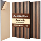 Paneles Acústicos Autoadhesivos Juego de 2 piezas 4 piezas 6 piezas 8 piezas 100X52Cm, Paneles de Pared Insonorizantes con Reducción de Eco Hechos de Veneración de Madera - Paneles Acústicos de Madera para Decoración de Pared Sala de Estar, Oficina y Ofic