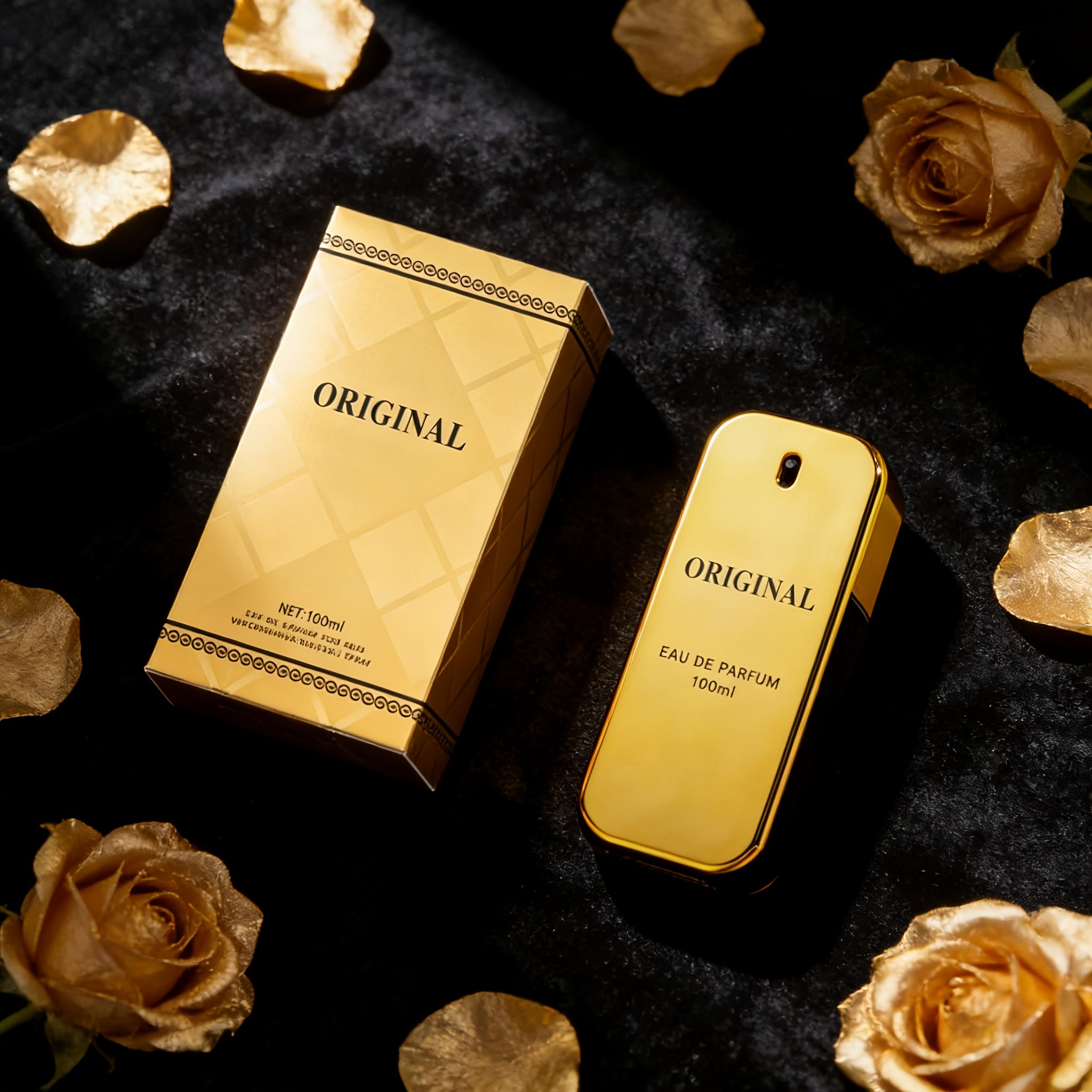 ORIGINAL Eau De Parfum 100ml - Fragancia Noble de Ámbar y Madera, Esencia Atemporal con Bergamota, Rosa y Sándalo, Perfume de Lujo en Botella Minimalista