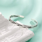 Pulsera abierta unisex de plata 925 con diseño clásico y elegante de serpiente, ideal para uso diario, regalo perfecto para San Valentín, Año Nuevo, cumpleaños o Día del Padre, incluye caja de regalo