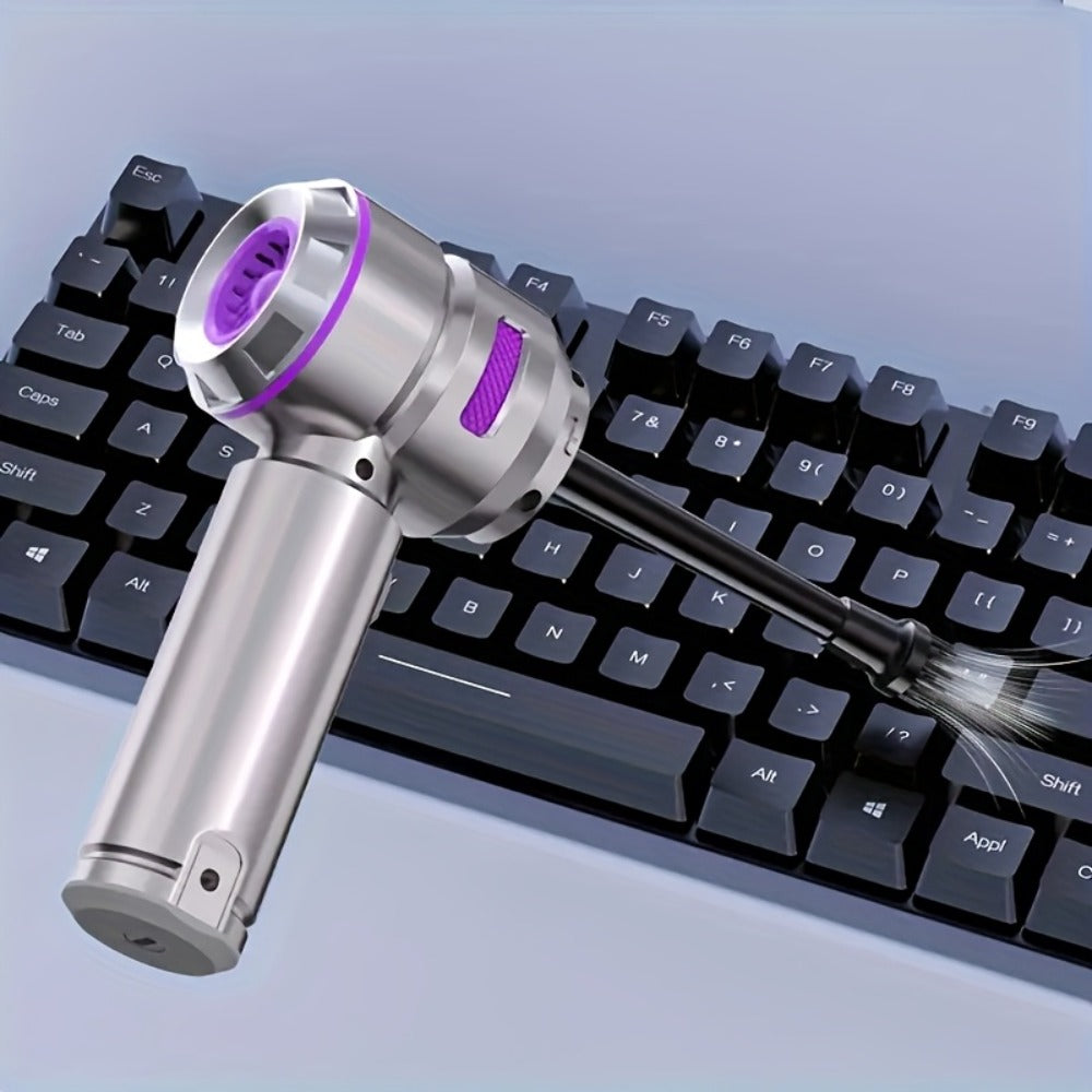 Aspiradora portátil inalámbrica de mano con soplador y succión en uno, carga USB, filtro lavable, equipada con batería de litio duradera, adecuada para limpiar polvo, migas de snacks, pelo, apta para sofás, alfombras, escritorios, escaleras.