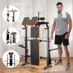 Banco de Pesas Ajustable Todo en Uno: Estación Multifuncional para Sentadillas, Extensión de Piernas y Flexiones Mariposa para Entrenamientos Corporales Completos en Casa