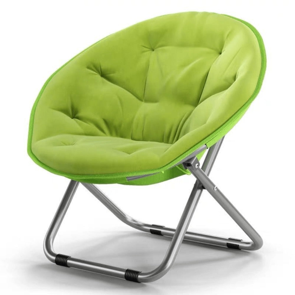 Silla de Luna Plegable y Sobredimensionada con Cojín Acolchado – Cómoda Sillón Redondo para Dormitorio, Residencia Universitaria, Salón o Balcón