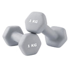 2 piezas - mancuernas de mango curvo ergonómico 0,5 kg / 1 kg / 1,5 kg / 2 kg / 3 kg / 4 kg / 5 kg / 6 kg un par de equipos de entrenamiento de peso de fitness de gimnasio doméstico no deslizante equipo de entrenamiento de yoga gris para hombres y mujeres