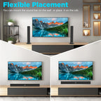 Barras de sonido de 81.28 cm para TV, barra de sonido para Smart TV, altavoz sin varillas, barra de sonido con cable e inalámbrica, barras de sonido separables 2 en 1 con conexión ARC/óptica/AUX, con control remoto por infrarrojos