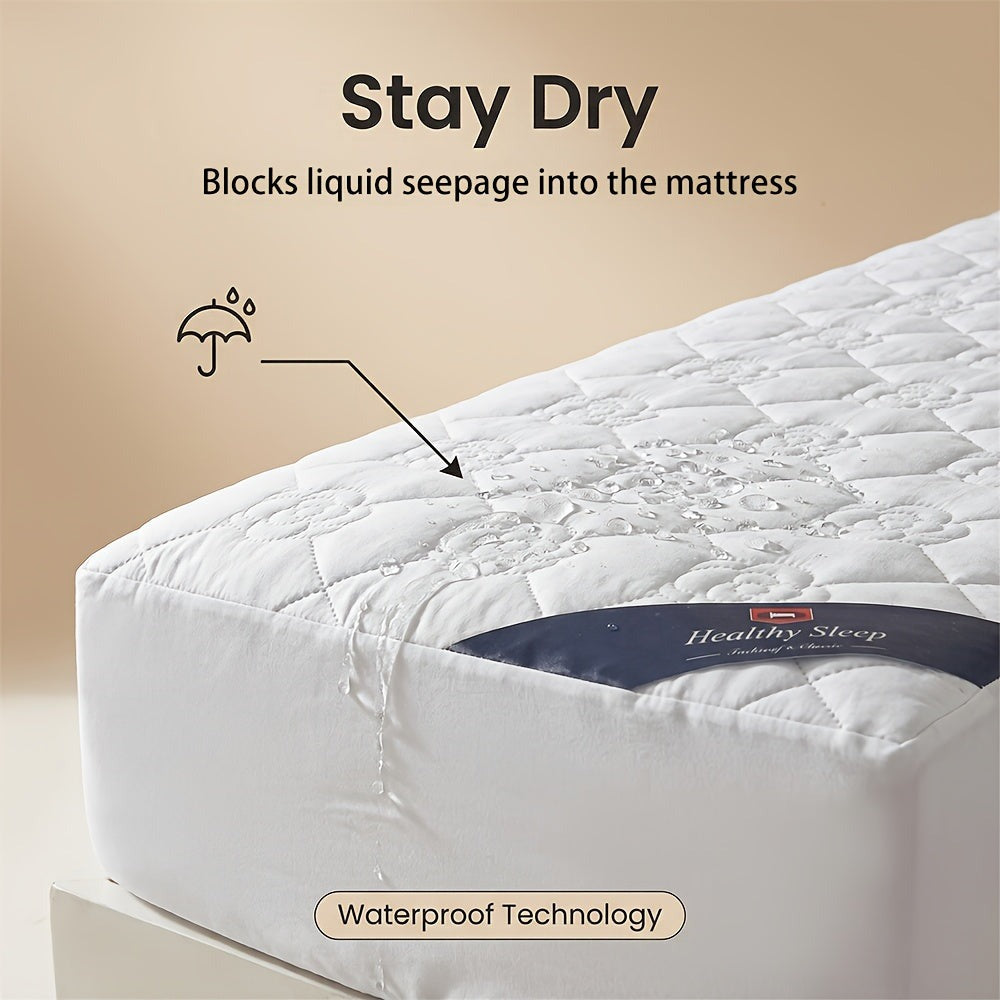 2 protectores de colchón impermeables - Ropa de cama lujosamente cómoda y suave, sábana ajustable transpirable de bolsillo profundo, se adapta a la mayoría de los colchones, silenciosa, resistente al polvo y a las manchas, color aleatorio, paquete múltipl