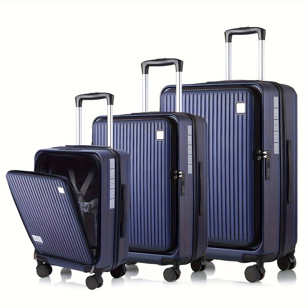 Maleta de Viaje Expandible ABS para PC con Tapa Abatible y Cierre TSA, Spinner, Rígida y Ligera para Llevar a Bordo
