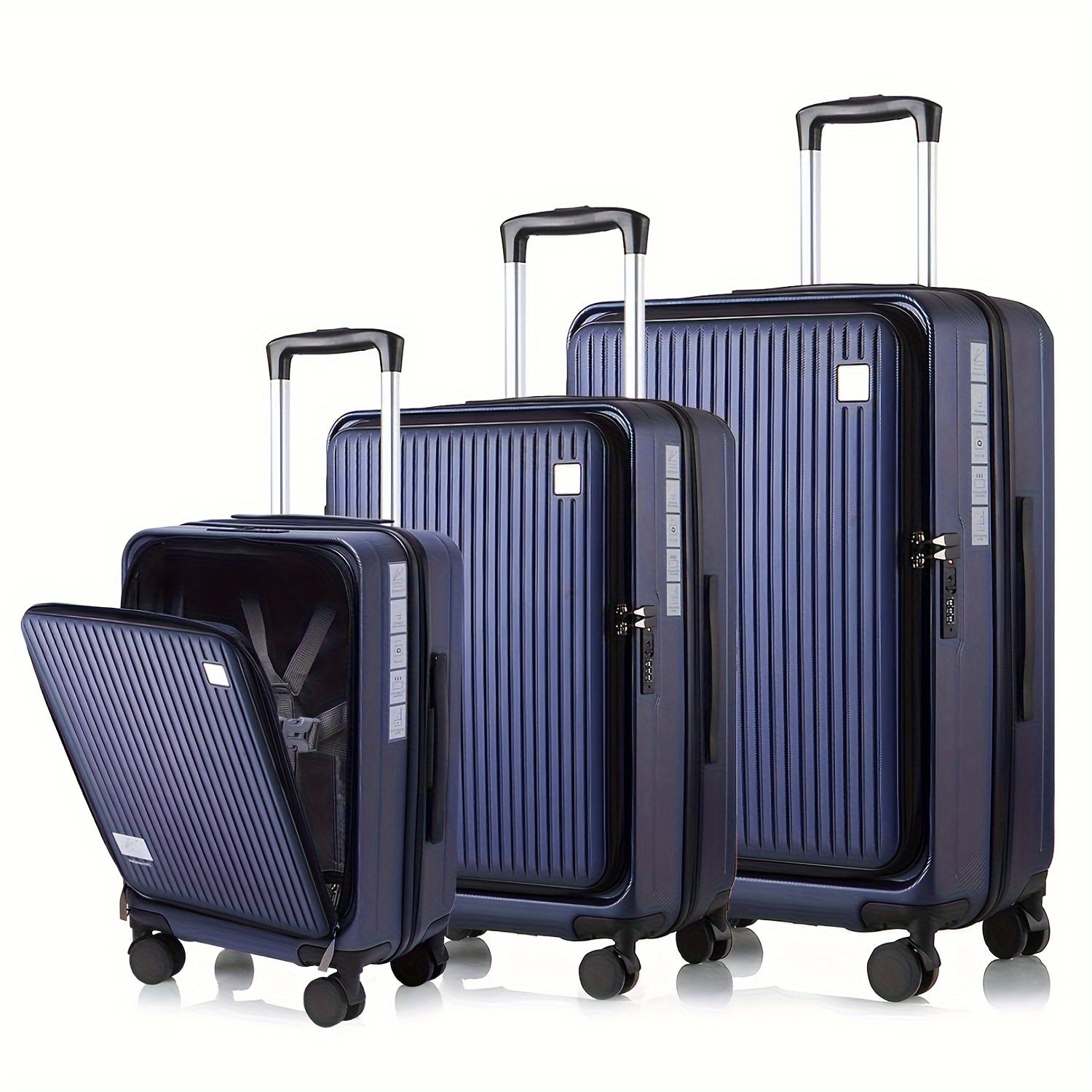 Maleta de Viaje Expandible ABS para PC con Tapa Abatible y Cierre TSA, Spinner, Rígida y Ligera para Llevar a Bordo