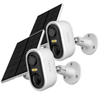 Cámara de seguridad inalámbrica con panel solar para exteriores LaxiHub, visión nocturna FHD de 3MP, foco, batería sin cables de 5200mAh, detección humana PIR, audio bidireccional, almacenamiento en tarjeta SD/nube, cámara de visión nocturna a color, cáma