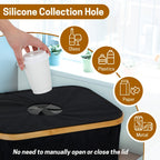 Cubo de Reciclaje Plegable de 100L y 70L, Material de Nylon 900D, con Bolsa Extraíble - Organizador de Basura de Tela Oxford Negra de Gran Capacidad, para Reciclaje de Vidrio, Plástico, Metal y Botellas Vacías, Almacenamiento para Cocina y Lavandería