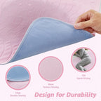 Paquete de 4 (132X86Cm)/Paquete de 2 (91X86Cm)/Paquete de 1 (91X86Cm) Protectores Extra Absorbentes Lavables, Protectores de Secado Rápido para Cama, Protectores Reutilizables Lavables para Perros, Pañales