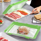 3 Bandejas de Almacenamiento Apilable para Refrigerador, Caja de Almacenamiento de Alimentos Sellada al Vacío, Mantiene los Productos Frescos, Diseño apilable, 30 x 20 x 2,4 cm