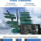 Traductor de voz bidireccional con IA portátil | Viajes, negocios y aprendizaje