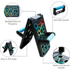 Tabla de flexiones multifuncional plegable，Entrenador de flexiones multifuncional plegable y portátil con asas antideslizantes y 2 bandas de resistencia. Diseño antideslizante, desmontable y fácil de guardar.barra de empuje para gimnasio en casa, manija d