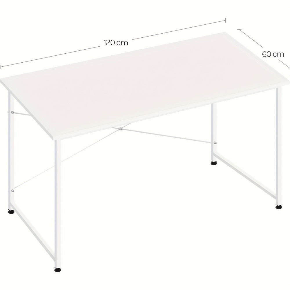 1pc Escritorio Moderno Grande Multifuncional Compatible para Oficina y Computadora - Banco de Trabajo con Estructura de Metal Resistente y Superficie Amplia, Mesa de Escritorio para Oficina, Estudio, Dormitorio - Modelo Variable SKU