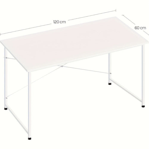 1pc Escritorio Moderno Grande Multifuncional Compatible para Oficina y Computadora - Banco de Trabajo con Estructura de Metal Resistente y Superficie Amplia, Mesa de Escritorio para Oficina, Estudio, Dormitorio - Modelo Variable SKU