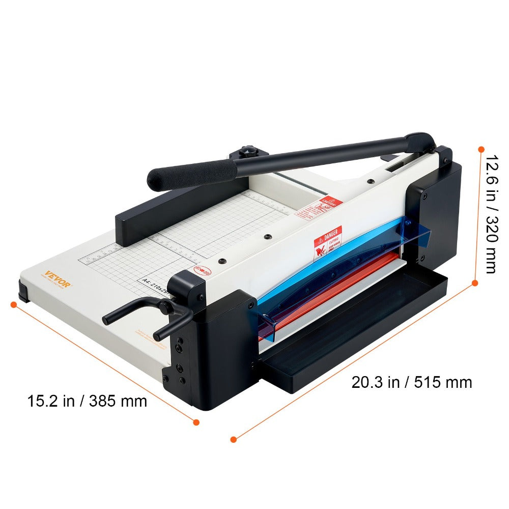 VEVOR Cortadora de papel 12" A4 Cizalla de papel Trimmer 400 Hojas Capacidad Base metálica