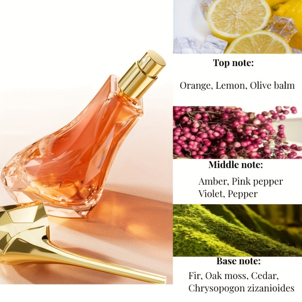 Set de regalo de perfume de 2 piezas para hombre y mujer | Perfume EDP para hombre de 90 ml con aroma oceánico amaderado a sándalo + Perfume para mujer de 30 ml con aroma picante floral afrutado Tacón Alto | Duradero, perfecto para el Día de San Valentín