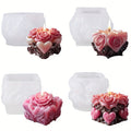 Juego de 4 moldes para velas con forma de rosa - Crea velas fragantes y llamativas para decorar, resina epoxi y arcilla - ¡Regalo ideal para entusiastas!