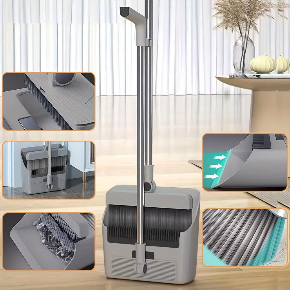 Kit de limpieza 3 en 1 para el hogar: Escoba de cerdas suaves, recogedor y juego de cepillos - Anti-pegajoso para el pelo, ideal para el hogar, la oficina, la escuela, el dormitorio - Regalo perfecto de Navidad, cepillo de limpieza, juego de escoba y reco