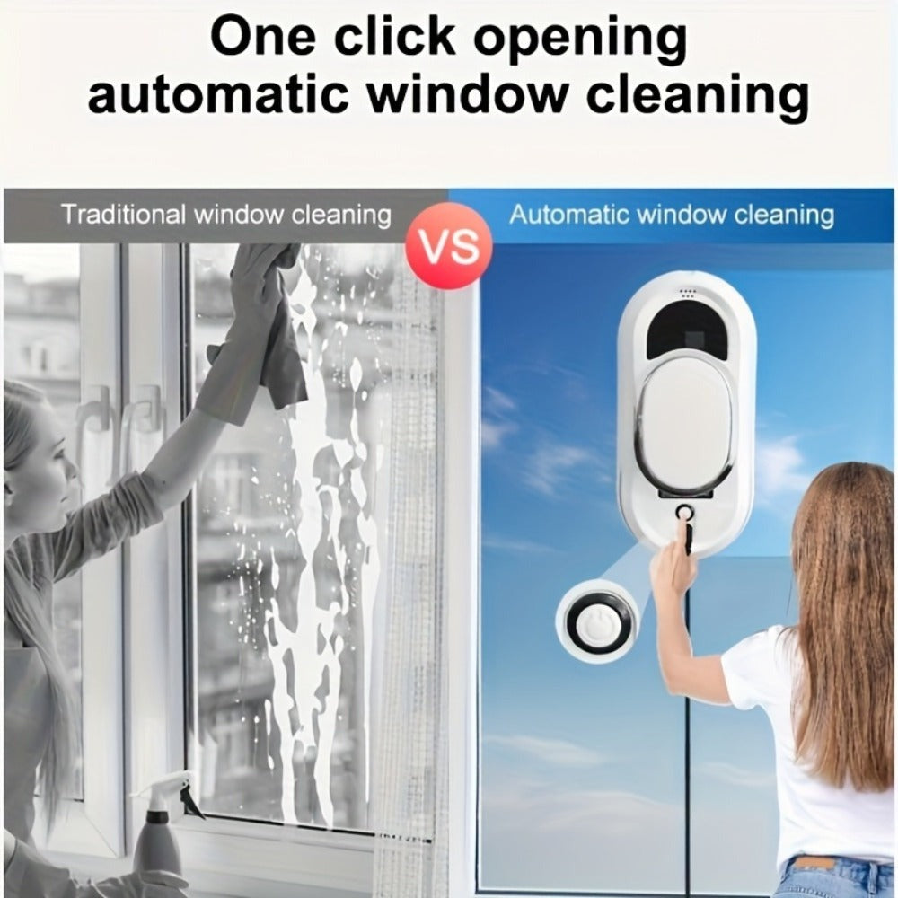 Puruikai 01 Black Friday y Navidad Nuevo Producto: Robot de Limpieza de Ventanas Inteligente desde el Almacén Local, Robot de Limpieza de Vidrios de Ventanas, Dispositivo de Limpieza de Ventanas con Control Remoto y Rociado Automático de Agua, Adecuado pa