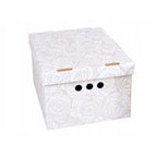 Caja de almacenamiento decorativa de cartón, 1 pieza, con estampado, para ropa, artículos pequeños, documentos, ideal para hogar, oficina o armario, dimensiones: 35x26.3x18.6 cm