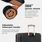 Kono ABS+PC Maleta Extra Grande de 32 Pulgadas, Diseño Horizontal Esculpidor, Equipaje Rígido con Ruedas y Mango Telescópico