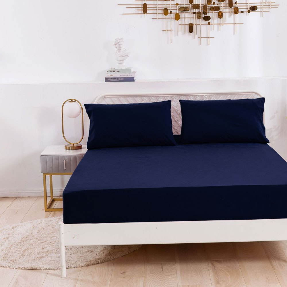 Sábana bajera ajustable para camas de 90/135 /150 x 200cm – Suave, cómoda y transpirable. 50% Microfibra de Poliéster y 50% Algodón ultrasuave. Ideal para colchones de entre 15 y 25 cm de altura