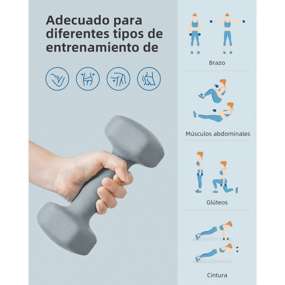 2 piezas - mancuernas de mango curvo ergonómico 0,5 kg / 1 kg / 1,5 kg / 2 kg / 3 kg / 4 kg / 5 kg / 6 kg un par de equipos de entrenamiento de peso de fitness de gimnasio doméstico no deslizante equipo de entrenamiento de yoga gris para hombres y mujeres