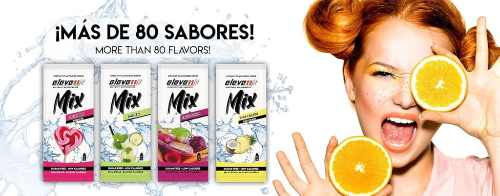 BEBIDAS MIX de ELEVEN FIT, 20 Sobres de Sabores Variados SIN AZÚCAR, Bebidas Instantáneas, 9g x 20 Sobres
