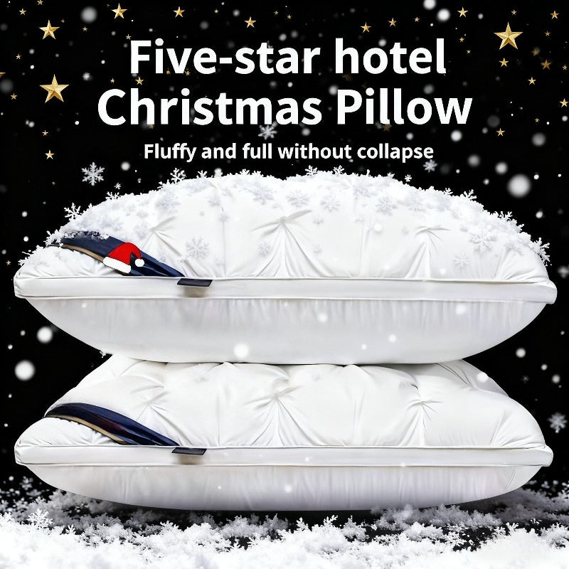 Almohadas Extra Grandes de Lujo Calidad Hotelera 2025 - Funda 100% Poliéster y Relleno Suave Alternativo de Plumas, Soporte Ergonómico para Quienes Duermen de Espalda/Brazos/Boca Abajo, Estilo Estándar Blanco/Gris para Uso Doméstico y Hotelero