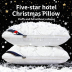 Almohadas Extra Grandes de Lujo Calidad Hotelera 2025 - Funda 100% Poliéster y Relleno Suave Alternativo de Plumas, Soporte Ergonómico para Quienes Duermen de Espalda/Brazos/Boca Abajo, Estilo Estándar Blanco/Gris para Uso Doméstico y Hotelero