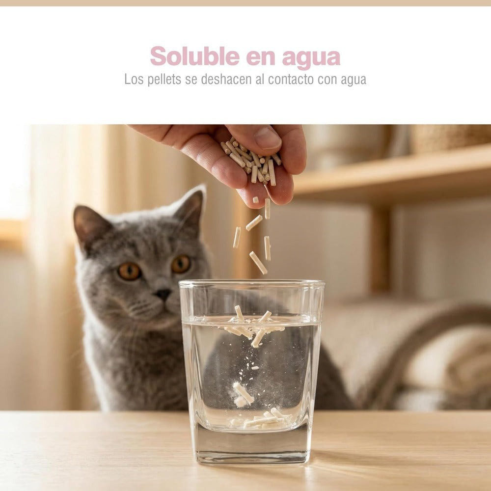 4PCS Arena de Tofu para Gatos aglomera 6L - Sin Polvo Fácil de Aglomerar y Controla Olores -y Segura para Gatitos 2-2.3kg cada bolsa