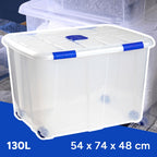 Caja Almacenamiento plástico para Guardar y Ordenar Juguetes, Libros, Documentos, Ropa, Mantas. Cierre Hermético, Gran Capacidad y Resistencia - Dekohome