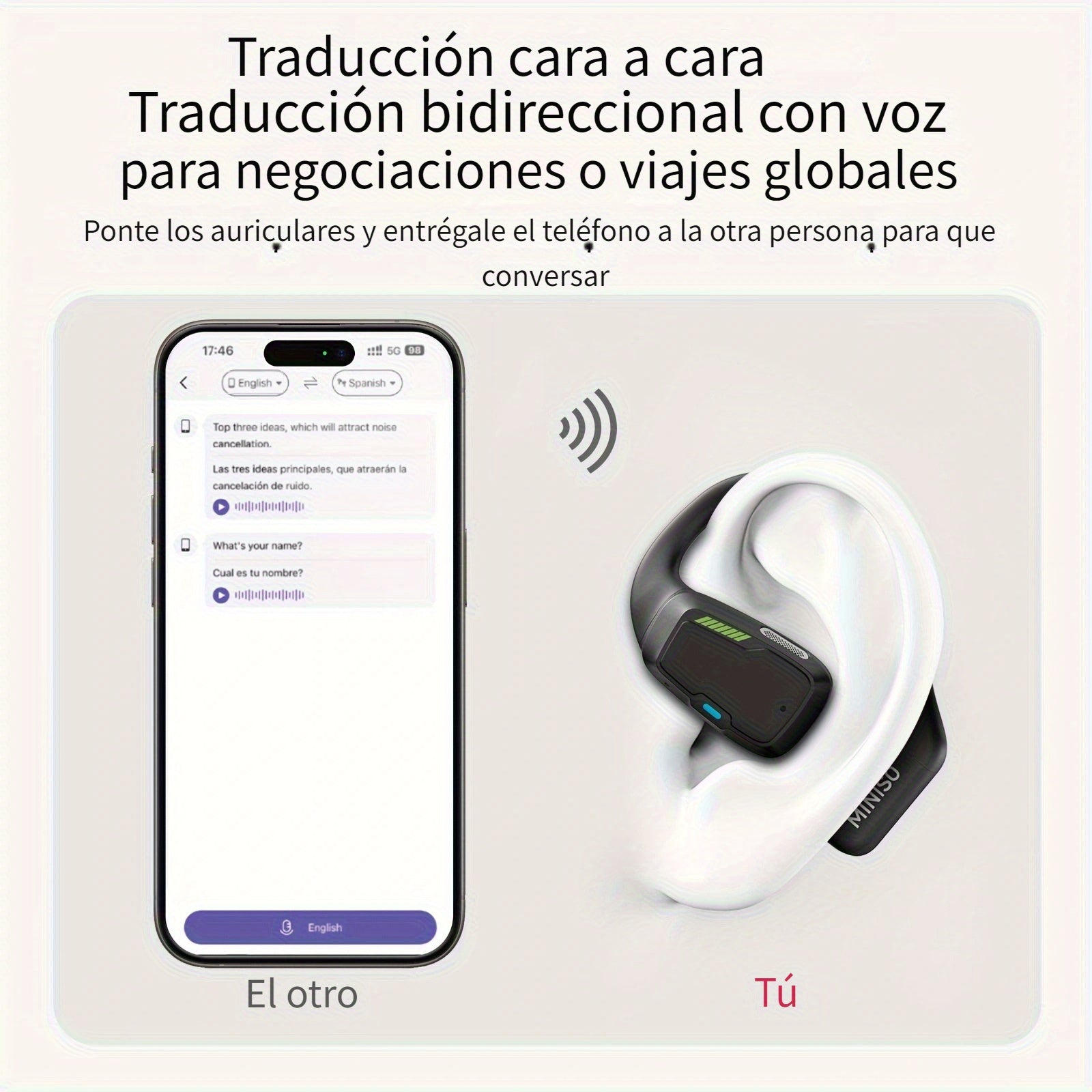 Auriculares Bluetooth para música, llamadas y deporte | Pantalla táctil